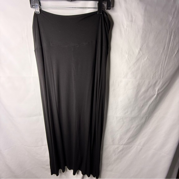 Double Click 3X Black Maxi Skirt w/Side Ruching - Picture 3 of 6